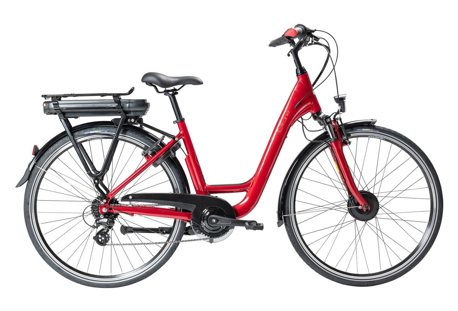 VELO-ELECTRIQUE-URBAIN-ORGANE-BIKE-LADY-28-ROUGE-GITANE-400-WH