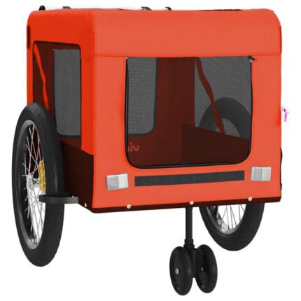 Remorque chariot transport de vélo pour animaux de compagnie Orange 02_0044339