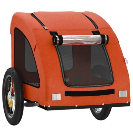 Remorque chariot transport de vélo pour animaux de compagnie Orange 02_0044322