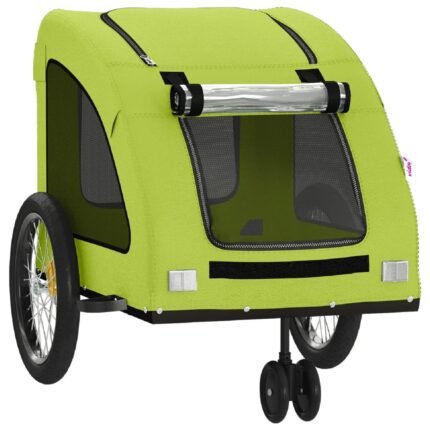 Remorque chariot transport de vélo pour animaux de compagnie vert 02_0044238