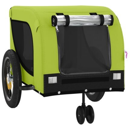 Remorque chariot transport de vélo pour animaux de compagnie vert 02_0044292