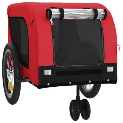 Remorque chariot transport de vélo pour animaux de compagnie rouge 02_0044363