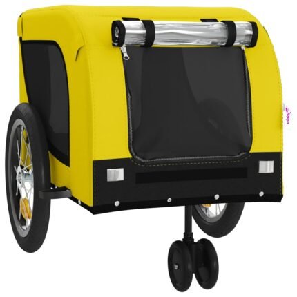 Remorque chariot transport de vélo pour animaux de compagnie jaune 02_0044313