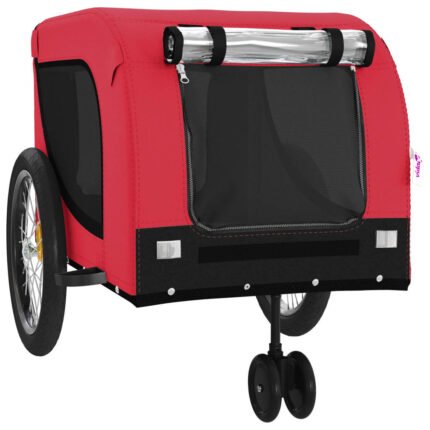 Remorque chariot transport de vélo pour animaux de compagnie rouge 02_0044374