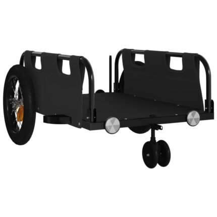 Remorque chariot transport de vélo tissu oxford fer noir 02_0044405